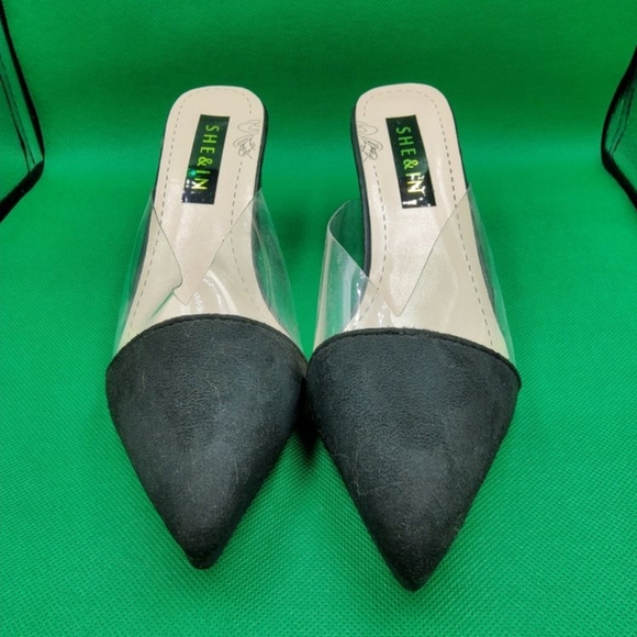 Black clear strap point shoes - Picture 2 of 3